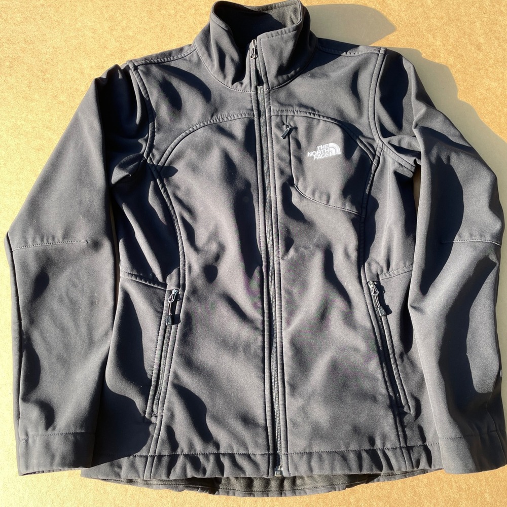 The North Face Softshell Jacket Womens Small Black Hiking Apex Bionic Full Zip